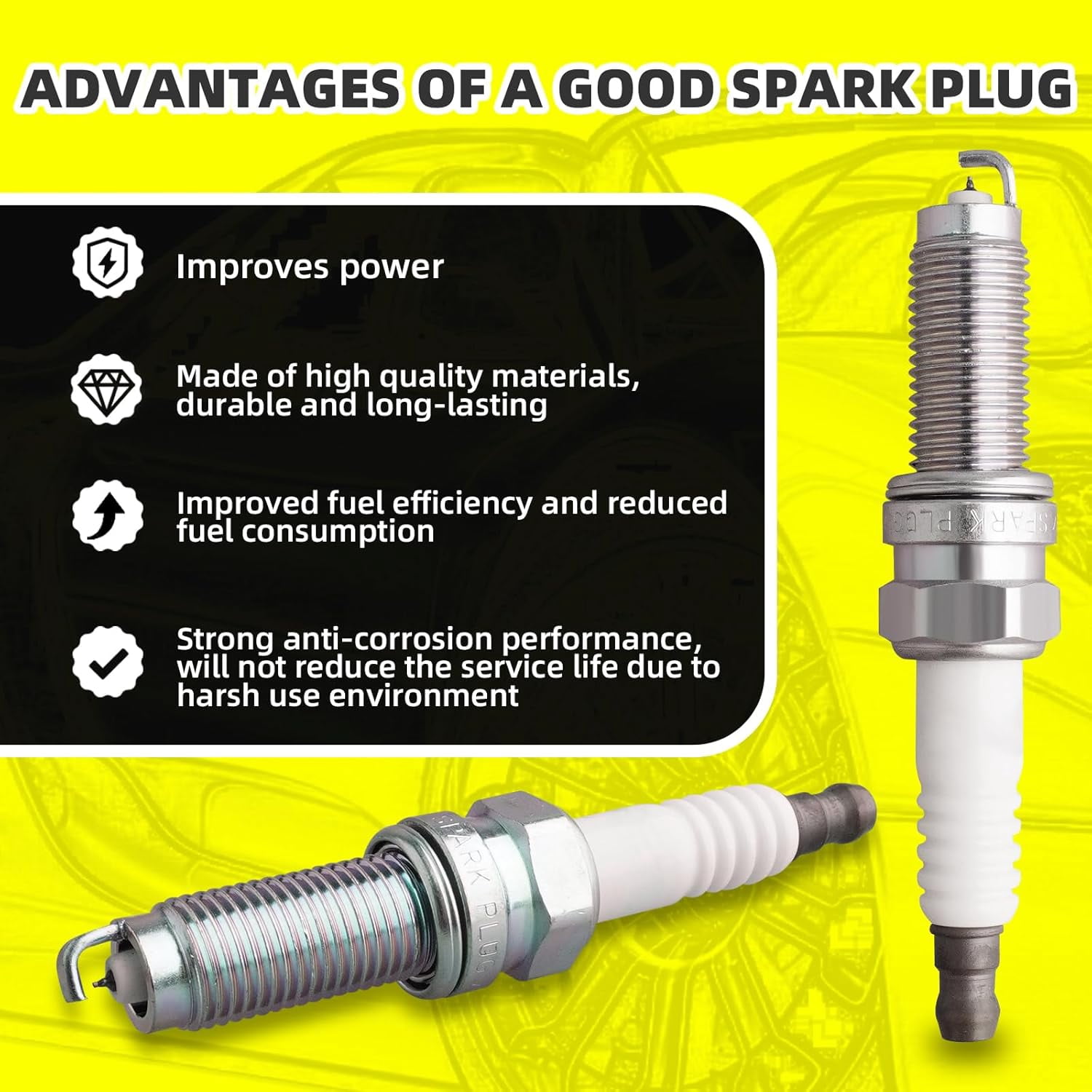 MOAUTO Set of 6 Ignition Coils Pack UF603 30520R70A01 & 6 PCS Iridium Spark Plugs Compatible with Acura RDX RL TL TSX ZDX Honda Accord Crosstour Odyssey Pilot Ridgeline 3.5L 3.7L V6