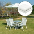 thumbnail image 2 of tredstone 2x Solid Color Tufted Pad Wicker Seat Cushions Round Back 48cm White, 2 of 9