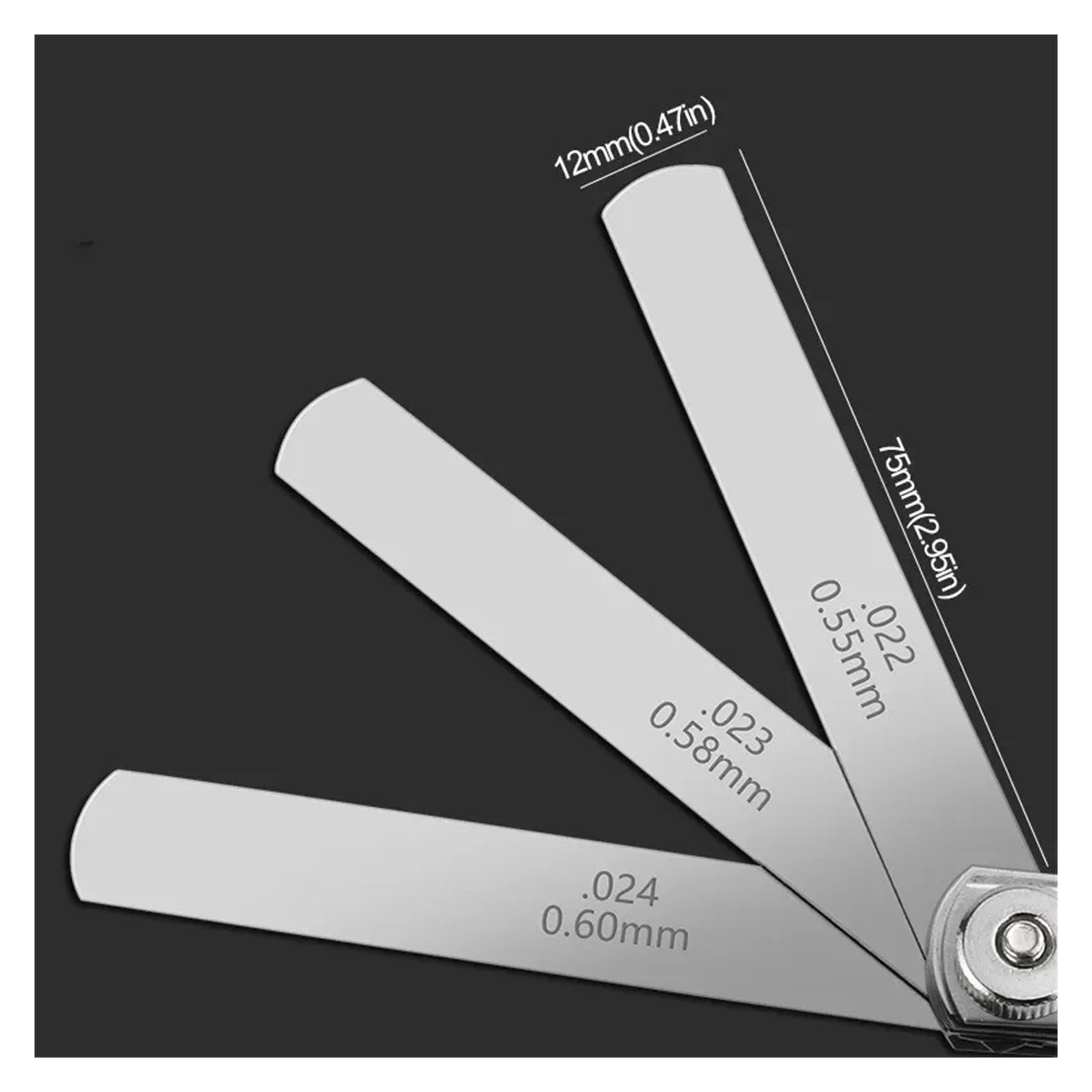 32 Blades Universal Metric and Thickness Gage Set Tappet Valve Stainless Steel Feeler Gauges Gap Measuring Tool ,Easy Identification