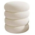 thumbnail image 1 of Vanity Stool, Lambswool Fabric, Ottoman, Padded Seat Foot Rest Stool, 1 of 7