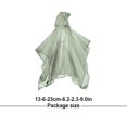 thumbnail image 3 of Bearachild Poncho de lluvia Moda ultraligero Sudadera con capucha Ponchos Refugio solar Equipo de escalada de silicona Accesorios al aire libre Camping Paraguas de lluvia Sulfato de cobre Bearachild HA060487-01, 3 of 6
