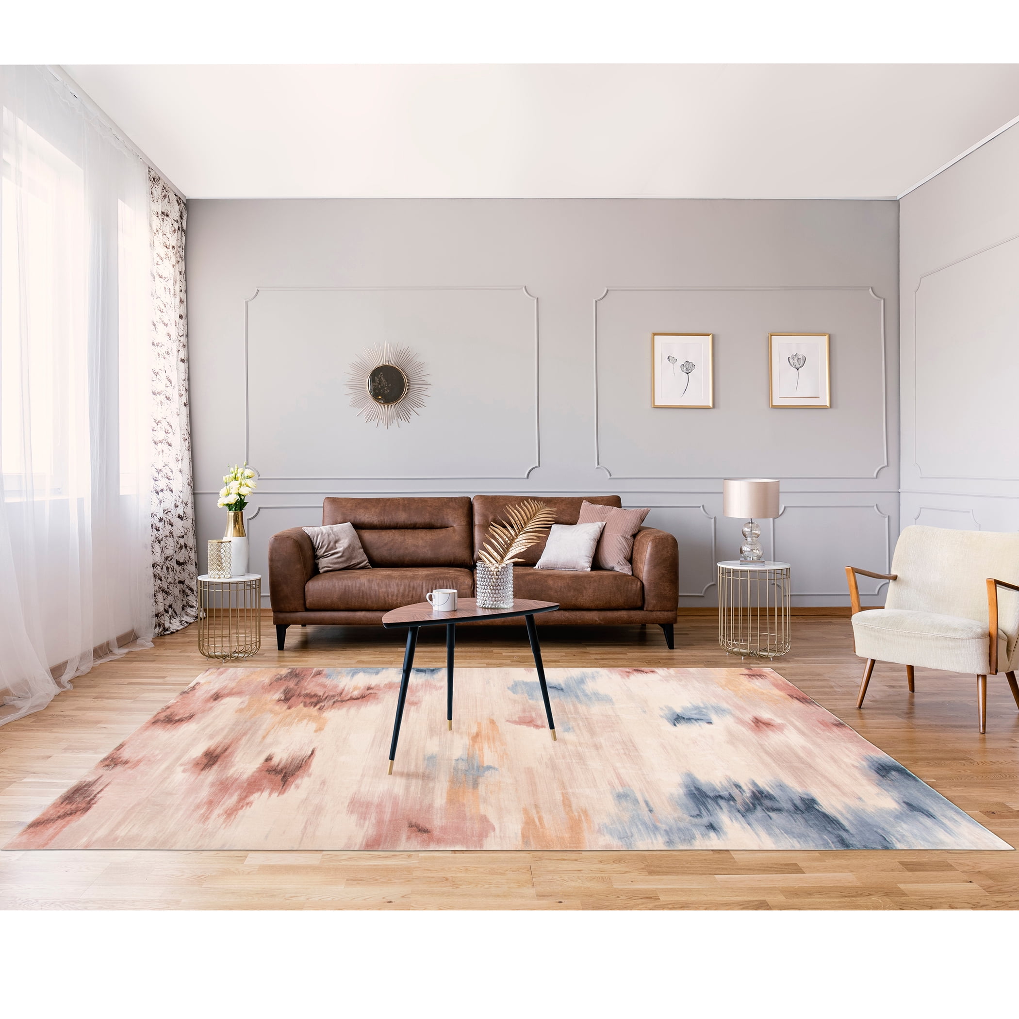 Better Homes & Gardens Jenni Multicolor Abstract Area Rug, 8'x10'