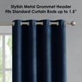 thumbnail image 4 of French Connection Ebony Room Darkening Grommet Window Curtain 2-Panel Sets, 4 of 7