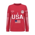thumbnail image 4 of Domuza 4th Of July Patriotic Shirts for Women American Flag Graphics Long Sleeve Blouses Casual Crew-Neck T-Shirts Summer Trendy Clothing Red XXXL, 4 of 4