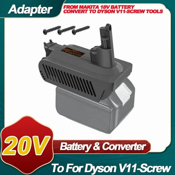 Tools MT18V11 Adapter for Makita 18V Lithium Battery to for Dyson V11 Vacuum Cleaner, for Makita 18V Battery to V11 Replace