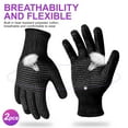 thumbnail image 3 of Heat Resistant Gloves with Silicone Bumps, Professional Heat Gloves for Hair Styling Curling Iron Wand Flat Iron, Black, 3 of 16