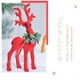 thumbnail image 2 of Adorno Navideño De Terciopelo Con Renos Adornos Navideños De Colores Con Guirnalda Verde Adornos Colgantes Con Ciervos De 5,5 Pulgadas Para Árboles De Navidad Y Fiestas, 2 of 8