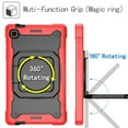 thumbnail image 4 of Kids Case for Samsung Galaxy Tab A7 Lite 8.7 inch 2021 Tablet with PET Screen Protector, Dteck 360 Degree Swivel Handle Grip Stand Heavy Rugged Shockproof Case for Samsung SM-T220/T225,Red/Black, 4 of 9