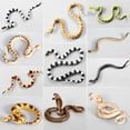 thumbnail image 2 of Figuras de acción de animales salvajes realistas pintadas a mano, figuras de serpiente, cobra, pitón, decoración coleccionable, modelos de animales, juguetes, 2 of 5