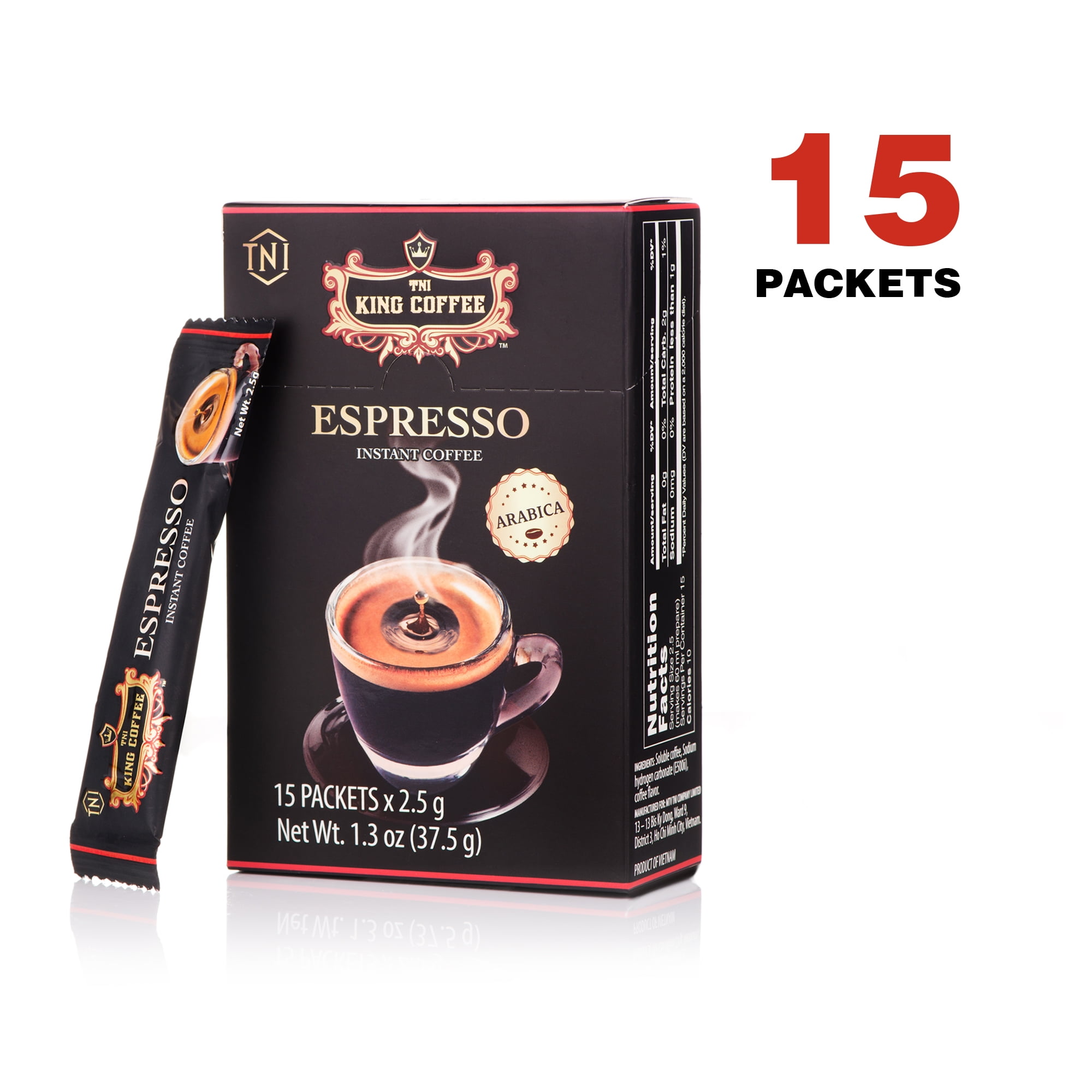King Coffee Espresso Instant Coffee Box 15 sticks (E/V)
