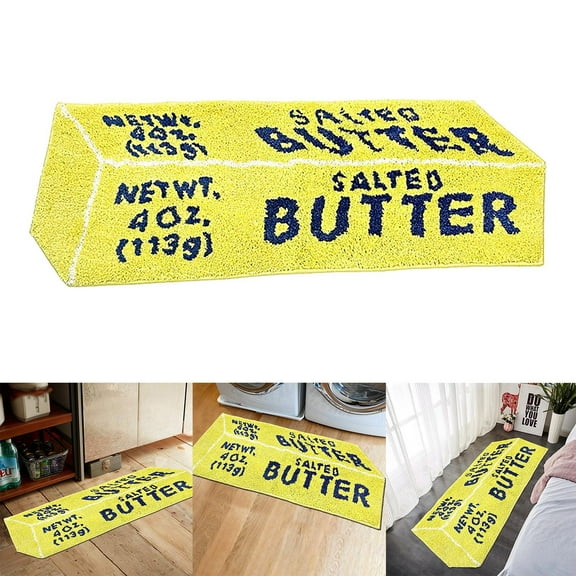Butter Block Door Mat Bathroom Living Room Welcome Door Decorative Floor Mat Party Decoration Floor Mat Room Floor Mat Home Decor Yellow