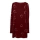 thumbnail image 5 of Blusa informal de manga larga con cuello en V y cremallera suelta con estampado de amor para mujer Pompotops gfhjh5078, 5 of 5