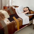 thumbnail image 4 of Manfei Abstract Ombre Rectangle Queen Sheets, Brown Black Beige Queen Sheet Sets, Black Reversible 4pcs1 Flat Sheet + 1 Fitted Sheet + 2 Pillowcases, 4 of 6