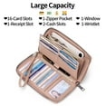 thumbnail image 4 of GAEKEAO Womens Wallet RFID Blocking Leather Zip Around Wallet Large Capacity Long Purse Credit Card Clutch Wristlet, 4 of 8