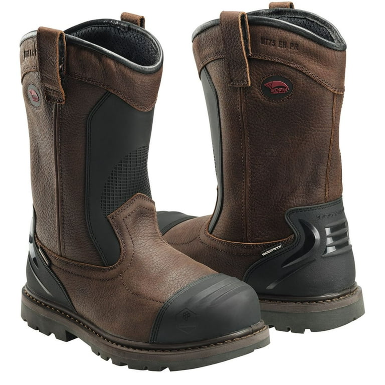 Avenger Work Boots Mens Hammer Wellington Waterproof Brown Black 7896 Walmart