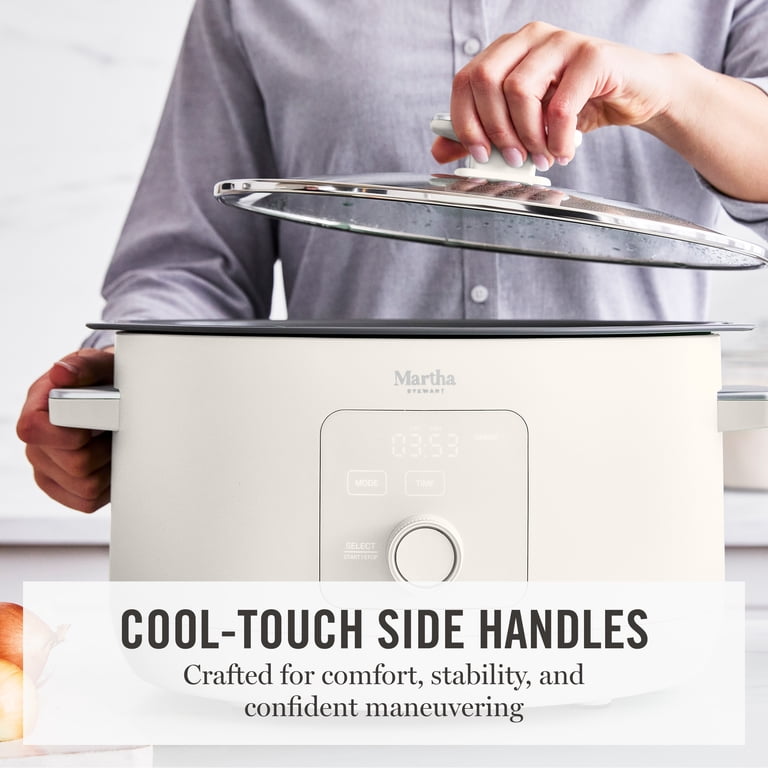 Martha Stewart 8-Quart Programmable Slow Cooker, Linen Cream photo 3