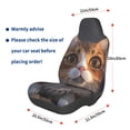 thumbnail image 3 of Wukai Wide Eyed Cartoon Cats Full Set Car Seat Covers with Soft Padding Universal Auto Front Seats Protector and Cushion Mat, 3 of 5