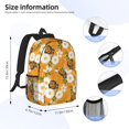 thumbnail image 5 of Rateoe White Floral and Butterflies Pattern Student Backpack Water-resistant Backpack 15-inch Laptop Backpack Lightweight Adjustable School Backpack, 5 of 6