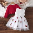 thumbnail image 4 of COM1950s Robe Bébé Fille, Mode Fille Couleur Unie Haut à Manches Longues Col Rond Robe Sans Manches Ensemble Deux Pièces, Robe d'Anniversaire Fille, 4 of 9