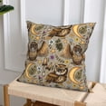 thumbnail image 6 of Throw Pillow Covers Set of 4 Moon Mushroom Owl Flowers Soft Decorative Pillowcase for Couch Living Room Bed Sofa, Square Pillow Covers Pillow Protector with Zipper, Home Decor 12"x12", 6 of 7
