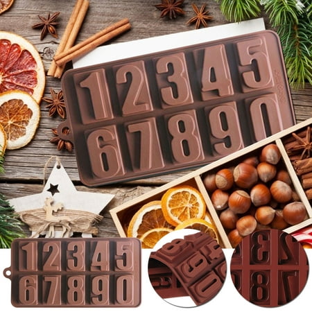 

YYNKM Christmas home & kitchen Deals 0-9 Numbers Silicone Cake Mold Chocolate Mold Ice Tray Gypsum Aromatherapy Epoxy Candle Jelly Moldkitchen gadgets on Clearance Deals