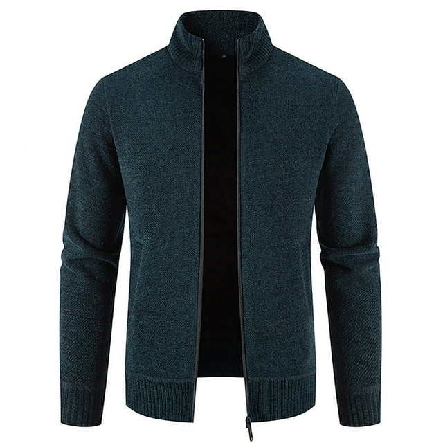 Veste Homme Hiver Mode Automne et Hiver Col Montant Chandail Décontracté en Polaire