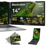 Blackview 14" Laptop Screen Extender, FHD 1080P IPS Portable Monitor for 13-17.3" Laptops, Built-in Speaker, USB-C/HDMI Plug and Play, Lightweight 2.2lbs Compatible with Windows Mac Switch PS5