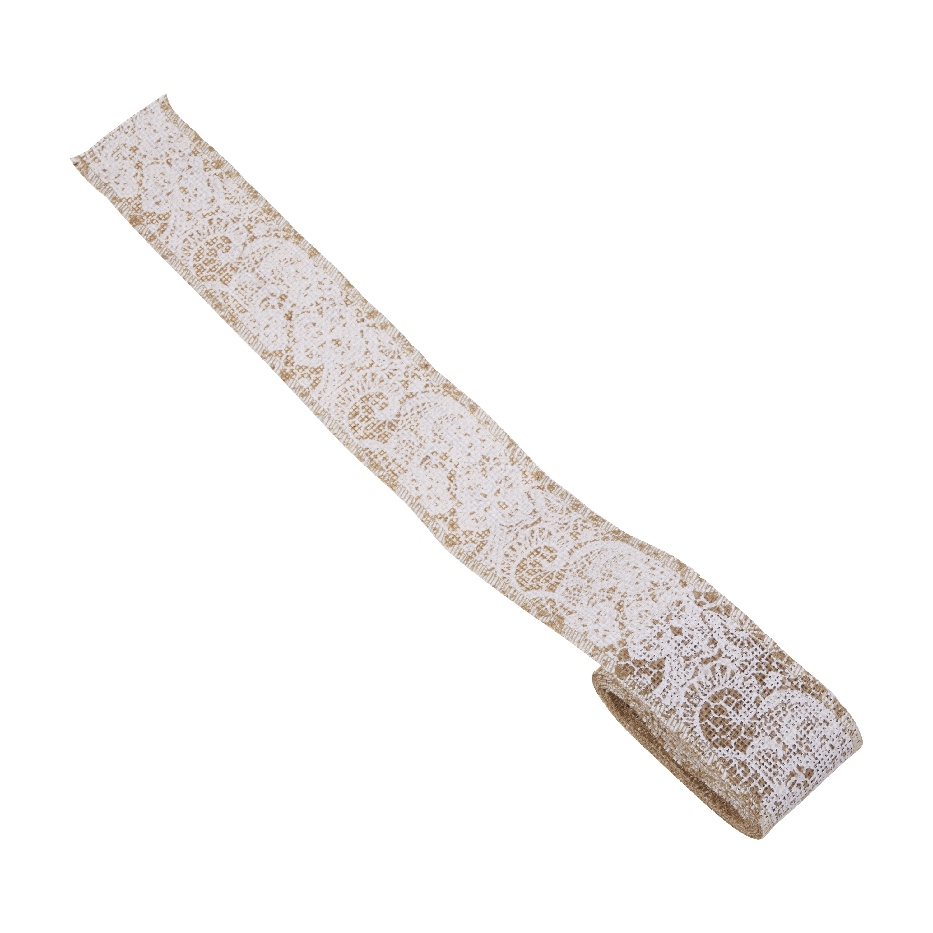 (1 pack) Love, Laugh, Craft Natural Burlap Ribbon, 2.5"W x 3-Yds, Multi-color