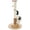 33.6"H, variant on Made4Pets Cat Scratching Post, 23" Tall Sisal Cat Scratcher Post with Self Groomer, 4-in-1 Interactive Trackball Toys with Hair Brush, Vertical Cat Climbing Tree with Dangling Plush Balls
