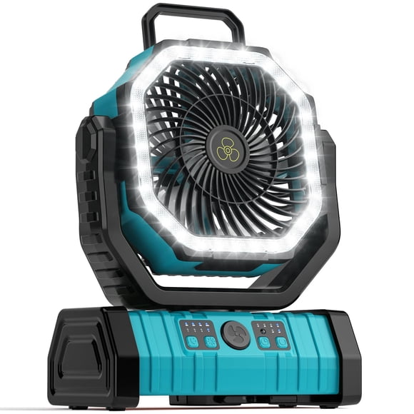 Ventilador de camping VOSFEEL con batería recargable de 20000 mAh y LED
