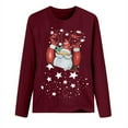 thumbnail image 3 of Babysbule Christmas Tops for Women MERRY CHRISTMAS Printed Women Casual Long Sleeve Round Neck Sweatshirt Pullover Blouse, 3 of 6