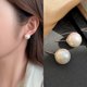 thumbnail image 4 of Pendientes de perlas con pasador de plata 925, pendientes de moda, pendientes de temperamento simple, accesorio de moda versátil, 4 of 6