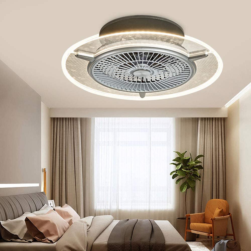Ceiling Fan With Light Remote Control LEDs Star Lamp Dimmable Bedroom 48 Watt 