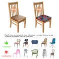 thumbnail image 5 of Pioneer Flower Seat Covers for Dining Room Chairs Set Of 4,Stretch Printed Washable Chair Seat Cover with Elastic Ties and Button,Removable Waterproof Couch Cushion Covers, 5 of 6
