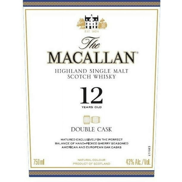 Macallan Double Cask 12 Year Old for Executive Office Lounge