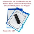 thumbnail image 4 of EnvyPak Job Ticket Holders - 9"x12" - Pack of 30 (Blue) Top-Loading w/ Eyelet for Hanging - Made in USA, 4 of 5