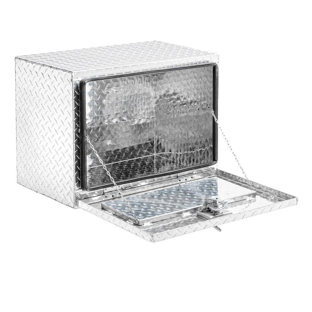 TUFFIOM 24” Aluminum Truck Tool Box with Lock Trailer Pickup Underbody Truckbed Storage
