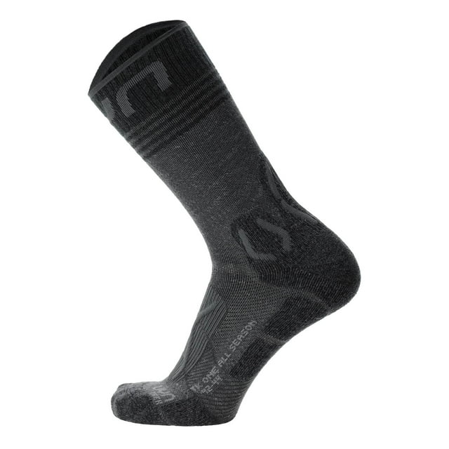 UYN Calcetines Trekking Hombre - Trekking One All Season Mid Socks, calcetines trekking, logo Gris 39-41