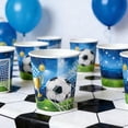 thumbnail image 6 of AURIGATE 10Pcs Soccer Theme Disposable Paper Cups, Football Soccer Ball & Trophy Pattern Leakproof Beverage Cups for Game Day Watch Party Birthday Sports Event Celebration, 6 of 6