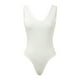 thumbnail image 1 of Body sin mangas con escote en V profundo sexy para mujer - Tejido agradable al tacto - Diseño con volantes en las sisas - Tallas XS-L, 1 of 4