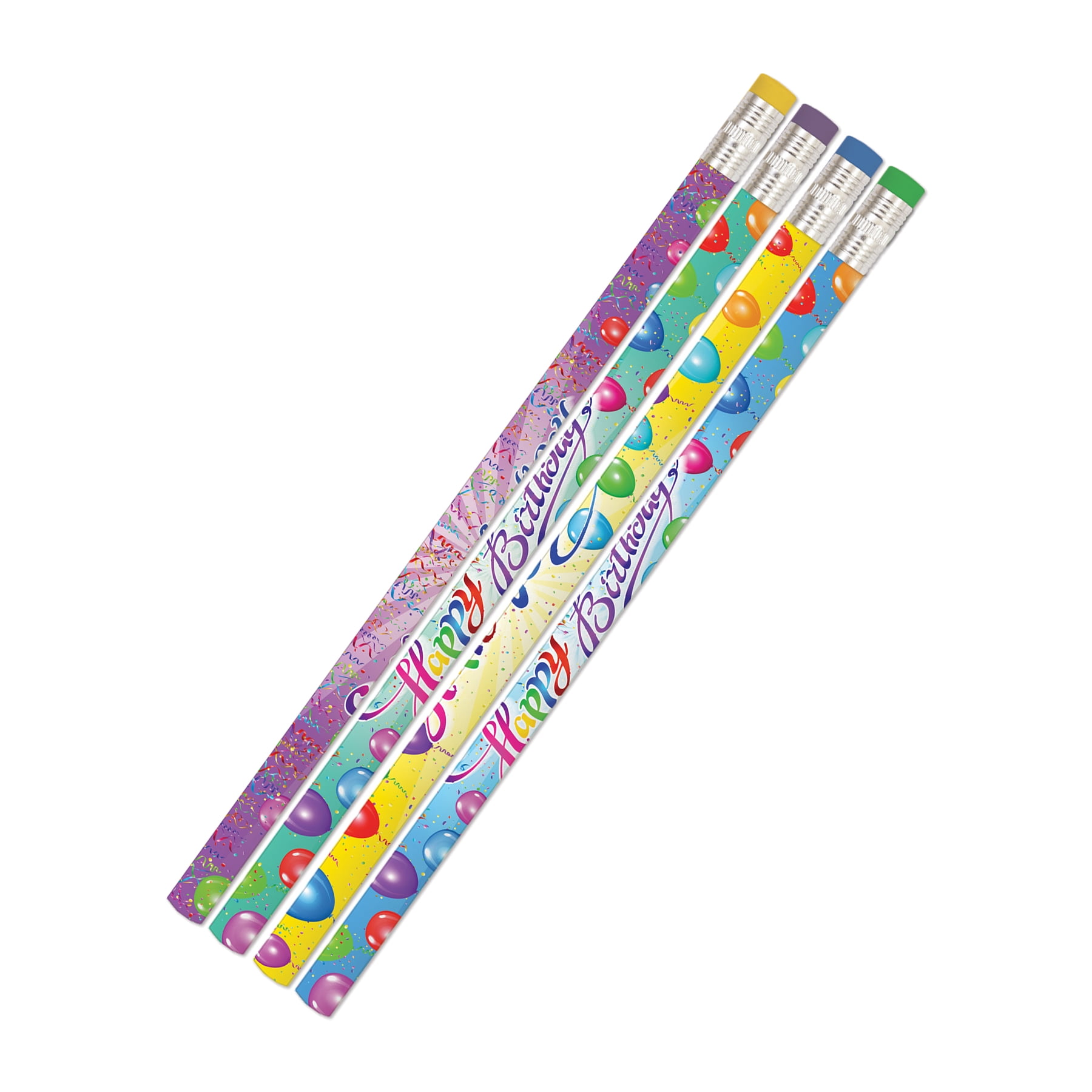 Musgrave Pencil Company Happy Birthday Rainbow Pencil, 12 Per Pack, 12 Packs