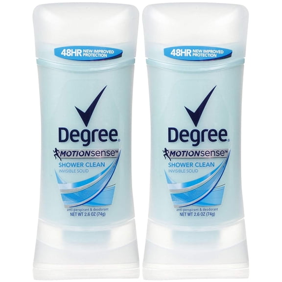 (2 Pack)Degree for Women Invisible Solid Anti-Perspirant Deodorant MotionSense, Active Clean 2.6 oz