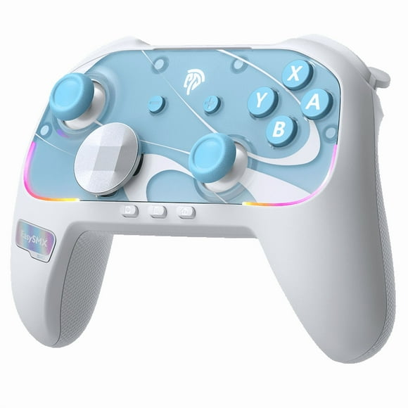 EasySMX S10 Gaming Controller for Switch 2: TMR Sticks, HD Rumble, Swappable D-pad-White