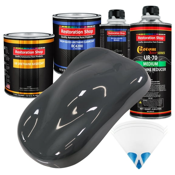 Machinery Gray Quart URETHANE BASECOAT CLEARCOAT Car Auto Body Paint Kit