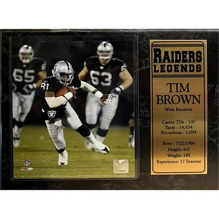 - NFL Tim Brown Stat Plaque, 12x15