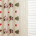 thumbnail image 4 of 2 Panels Modern Christmas Sheer Curtains, Bells Santa Claus Print, Rod Pocket Window Drapes for Living Room and Dining Room, Washable Polyester Voile, Decorative Transparent Curtain Panels, 4 of 7