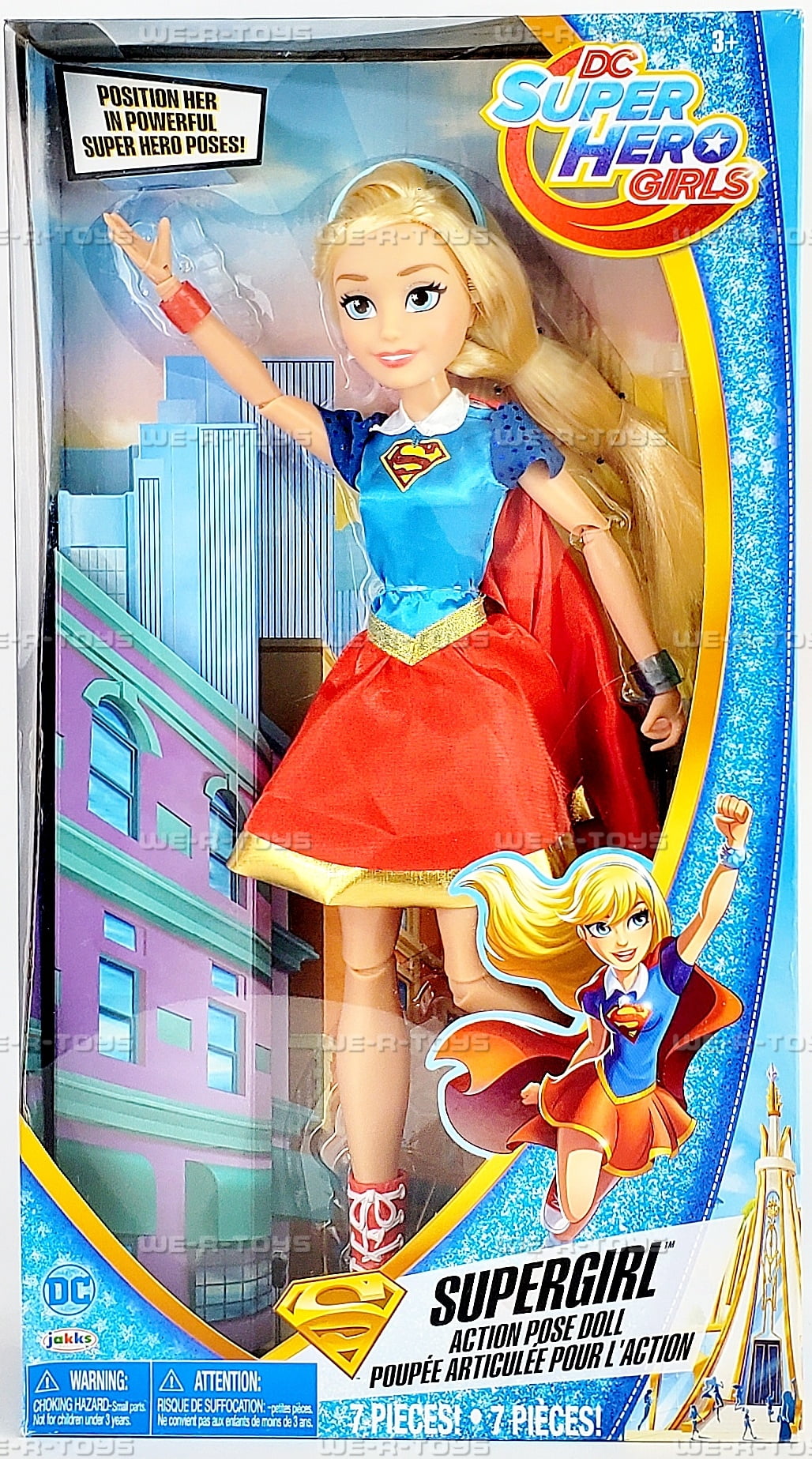 DC Super Hero Girls Supergirl Action Pose Doll 2017 Jakks Pacific