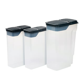 Mainstays 92 Piece Plastic Food Storage Container Set, Clear Containers,  Transparent Blue Lids, Assorted Sizes - 46PK - Walmart.com