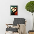 thumbnail image 2 of Abstract True Love Modern Teal Coral Black Artwork Framed Wall Art Print A4, 2 of 4
