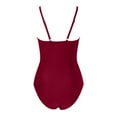 thumbnail image 5 of Sngxgn Tummy Control Swimsuits for Women Ruched Bathing Suits Strappy V Neck(Red,XXL), 5 of 5